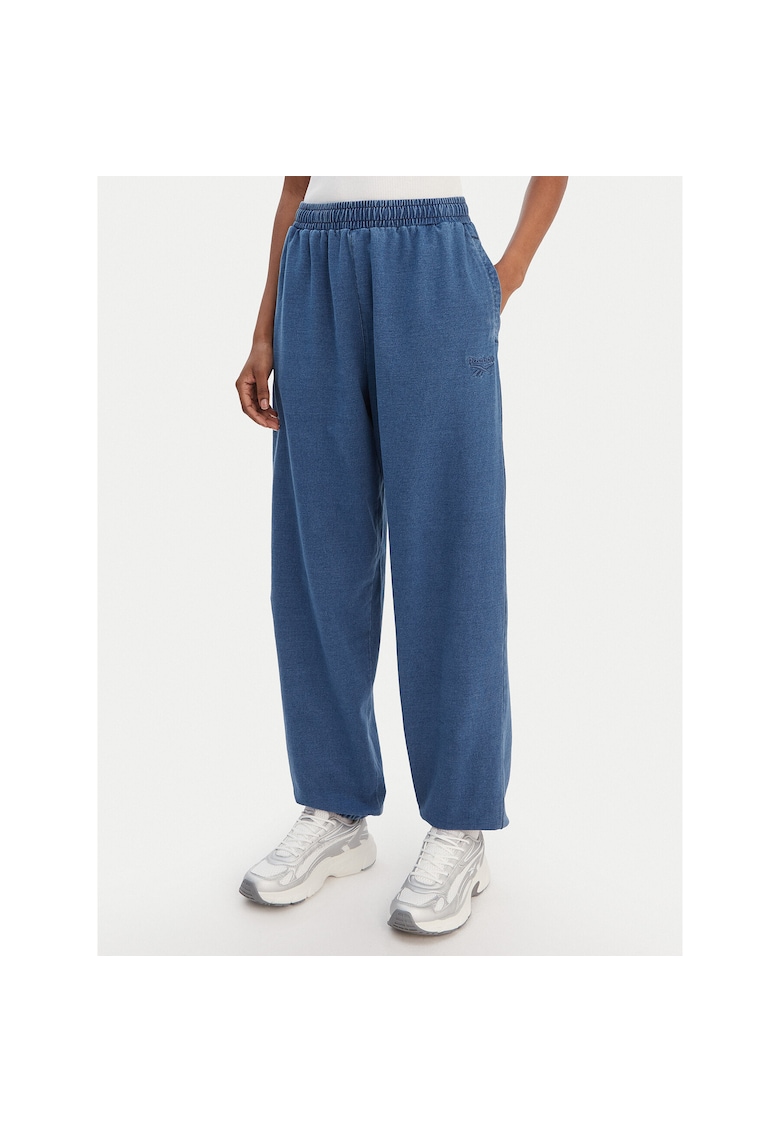 Pantaloni sport dama - bumbac - albastru - 95% bumbac - 5% elastan