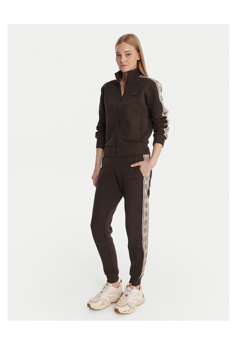 Bluza dama - fermoar - maro - 51% bumbac