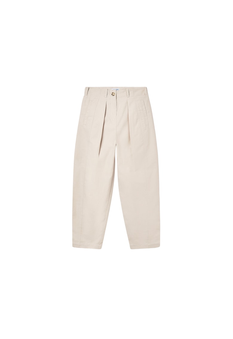 Pantaloni pentru fete - bej - bumbac/poliamida