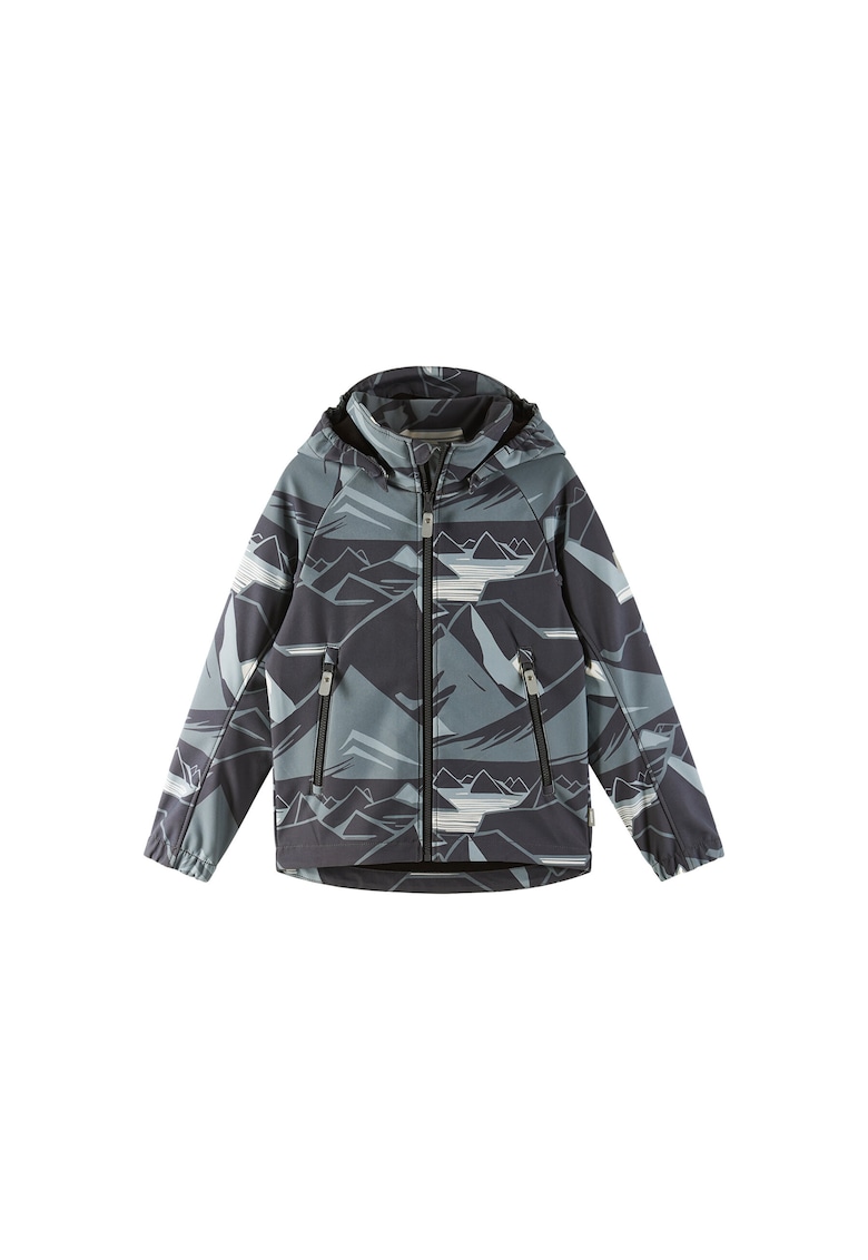 Geaca softshell copii - neagra - poliester reciclat