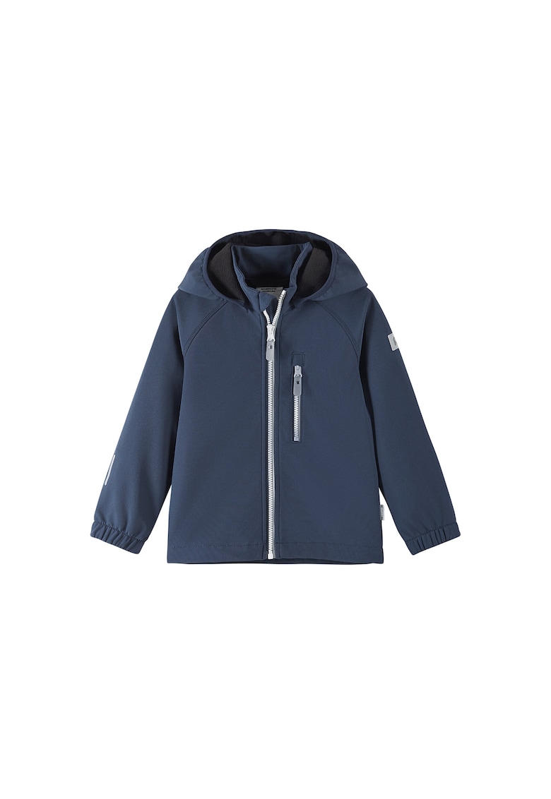 Geaca softshell copii - poliester reciclat - fermoar - Bleumarin