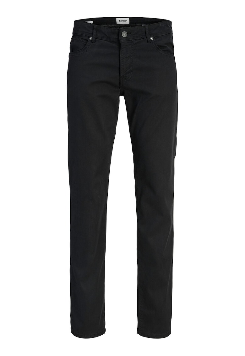 Pantaloni barbati - bumbac organic - negru - fermoar