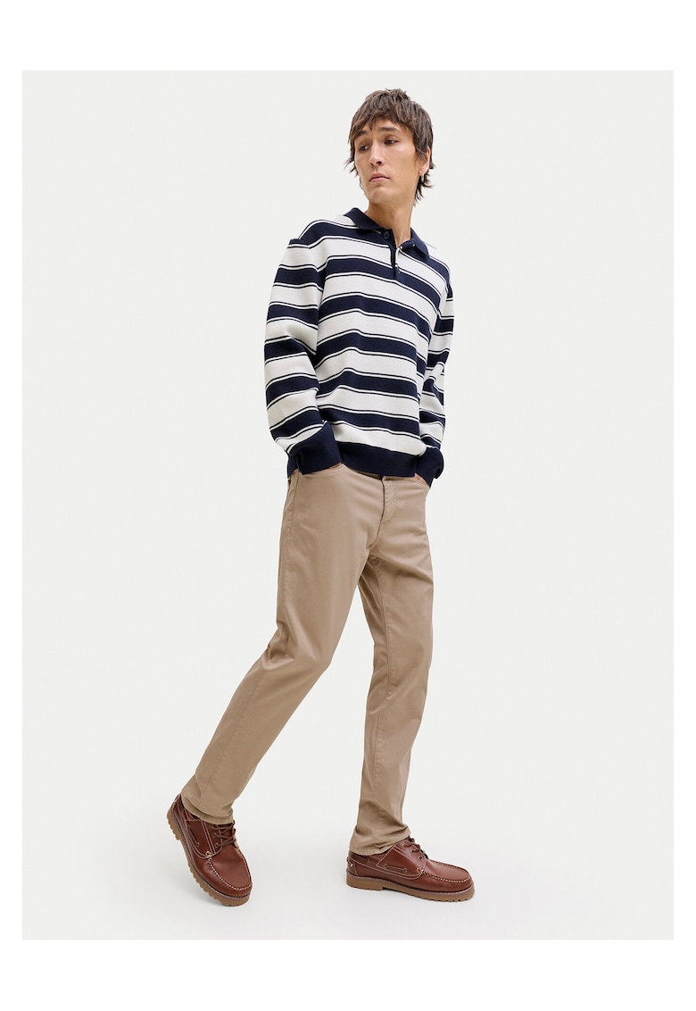 Pantaloni barbati - casual - bej - bumbac organic - culoare bej