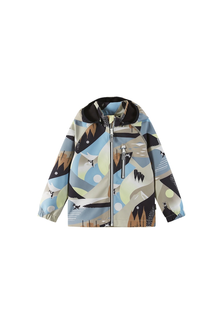 Geaca softshell copii - bej - poliester reciclat - fermoar - Bej