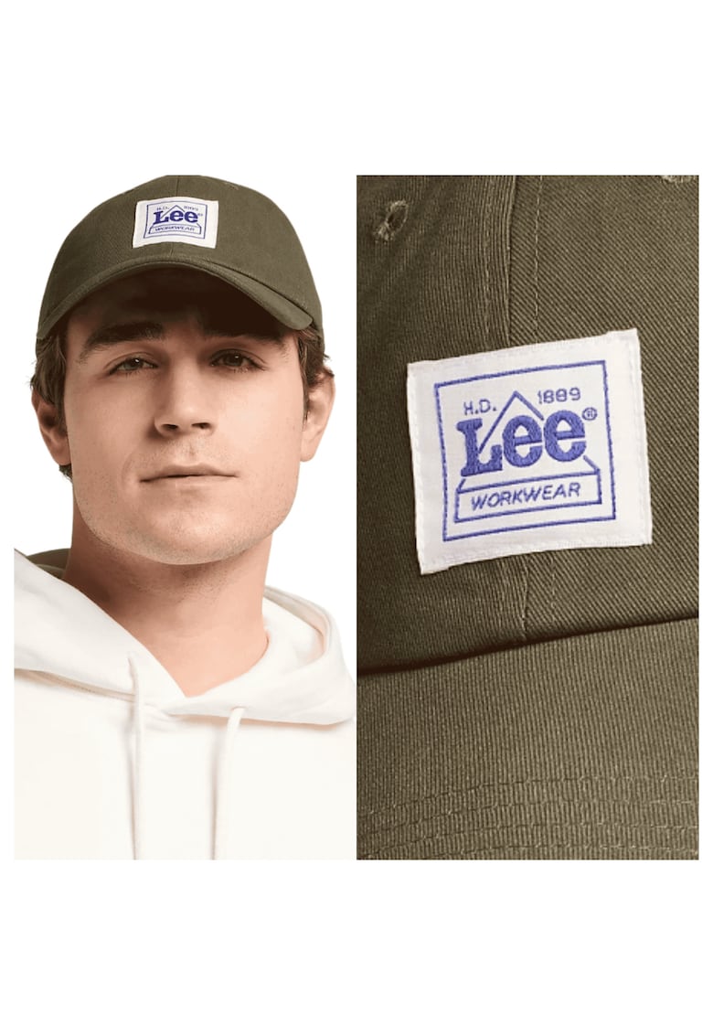 Sapca Barbati - Workwear Cap - Regular Fit - Cu Logo - Tip Baseball - Sezonul Primavara-Vara - Bumbac - One Size - Verde