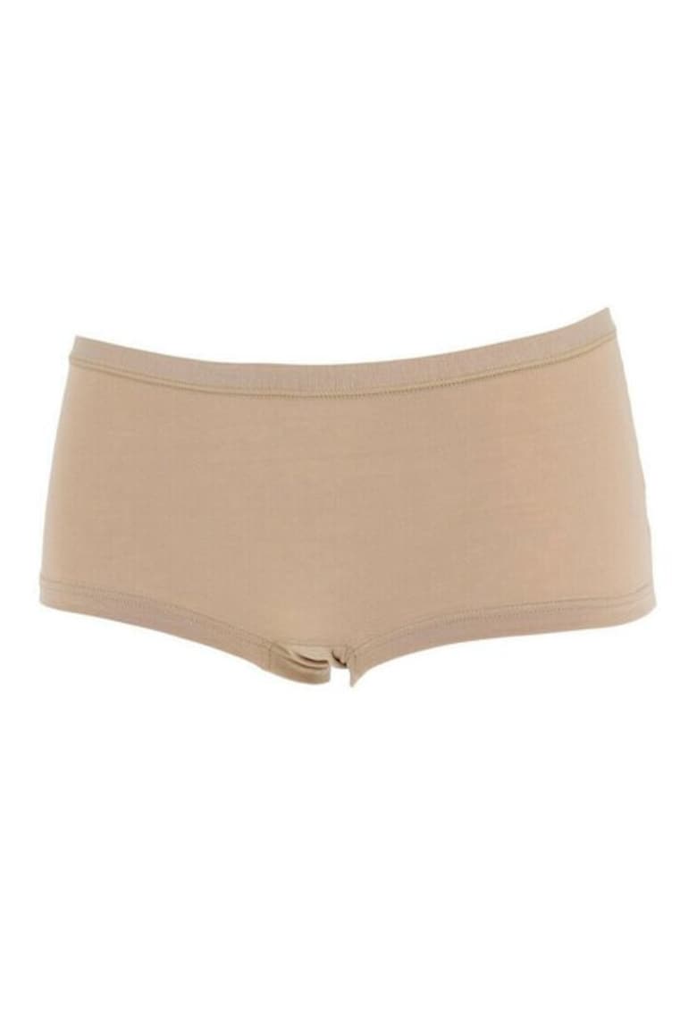 Set 2 perechi boxeri short bumbac cu talia joasa GD461 0002 - Bej