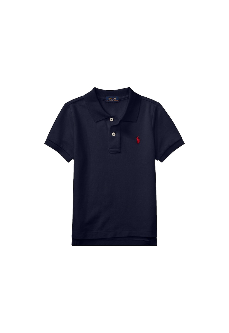 Tricou copii - bumbac - bleumarin - logo rosu - Bleumarin