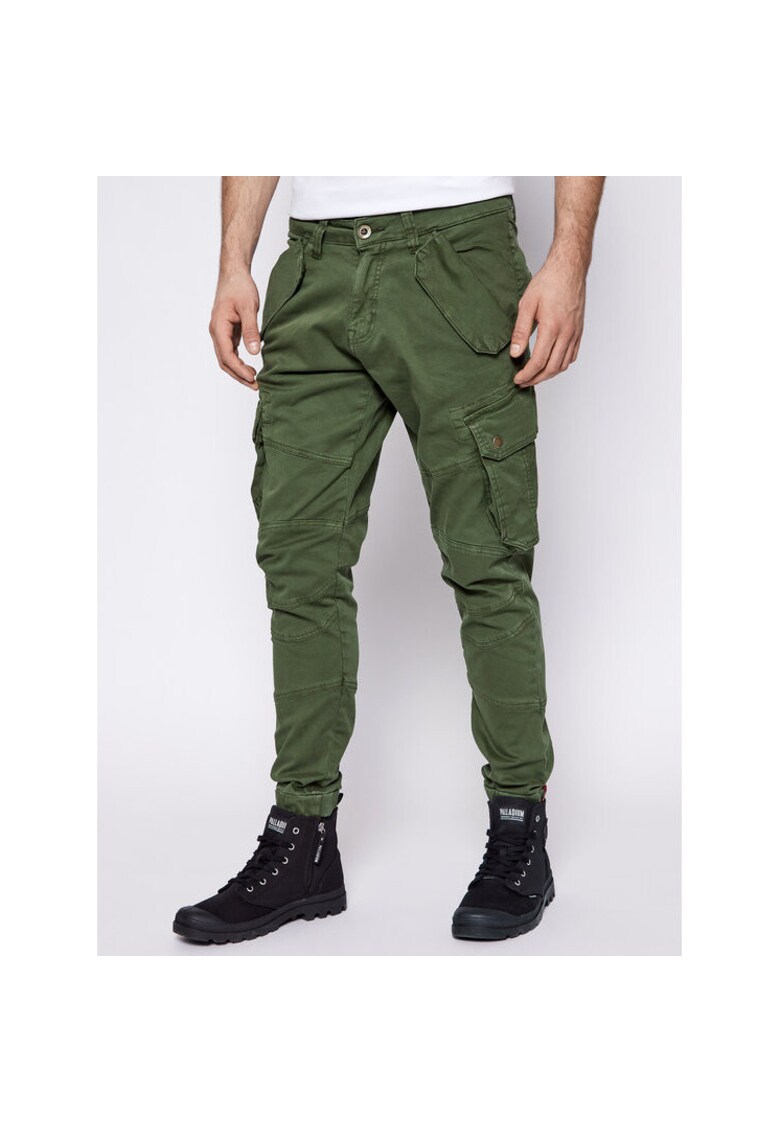 Pantaloni sport barbati - bumbac - verde - 98% bumbac - 2% elastan - 29