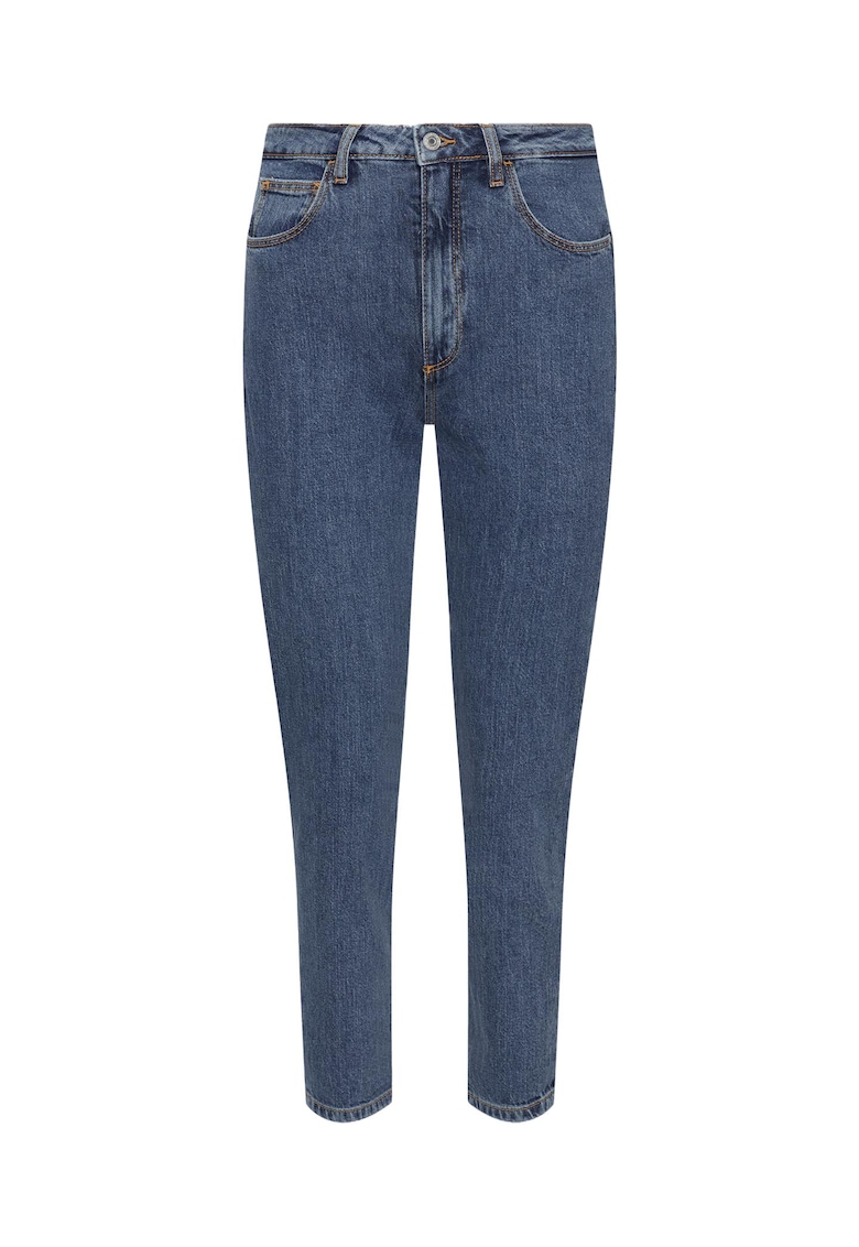 Blugi dama - Mom Fit - Albastru - Bumbac
