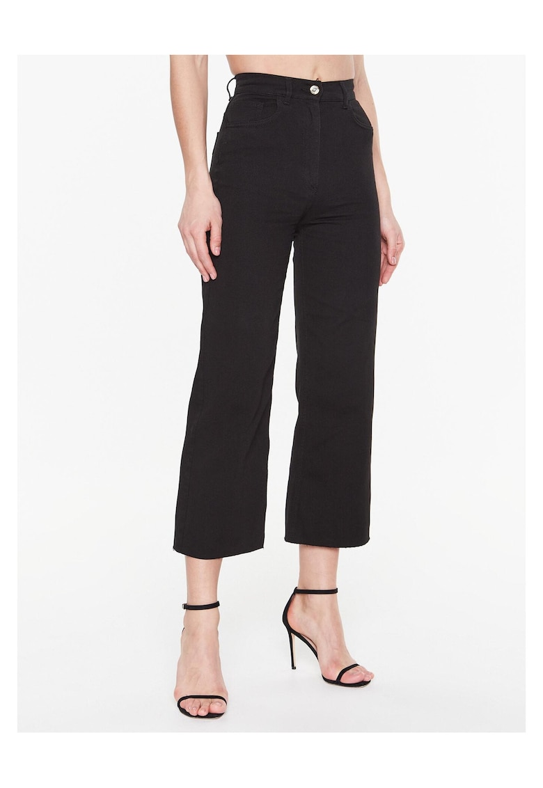 Blugi dama - bumbac - negru - fermoar -