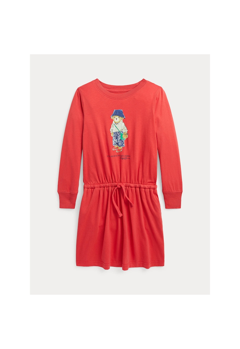Rochie de zi Fete - bumbac - rosu