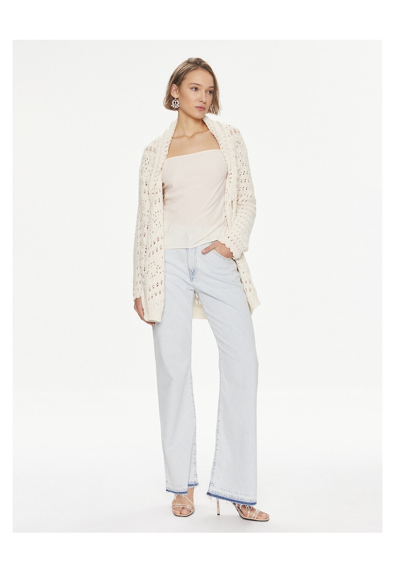 Cardigan dama - twinset - bumbac - bej -