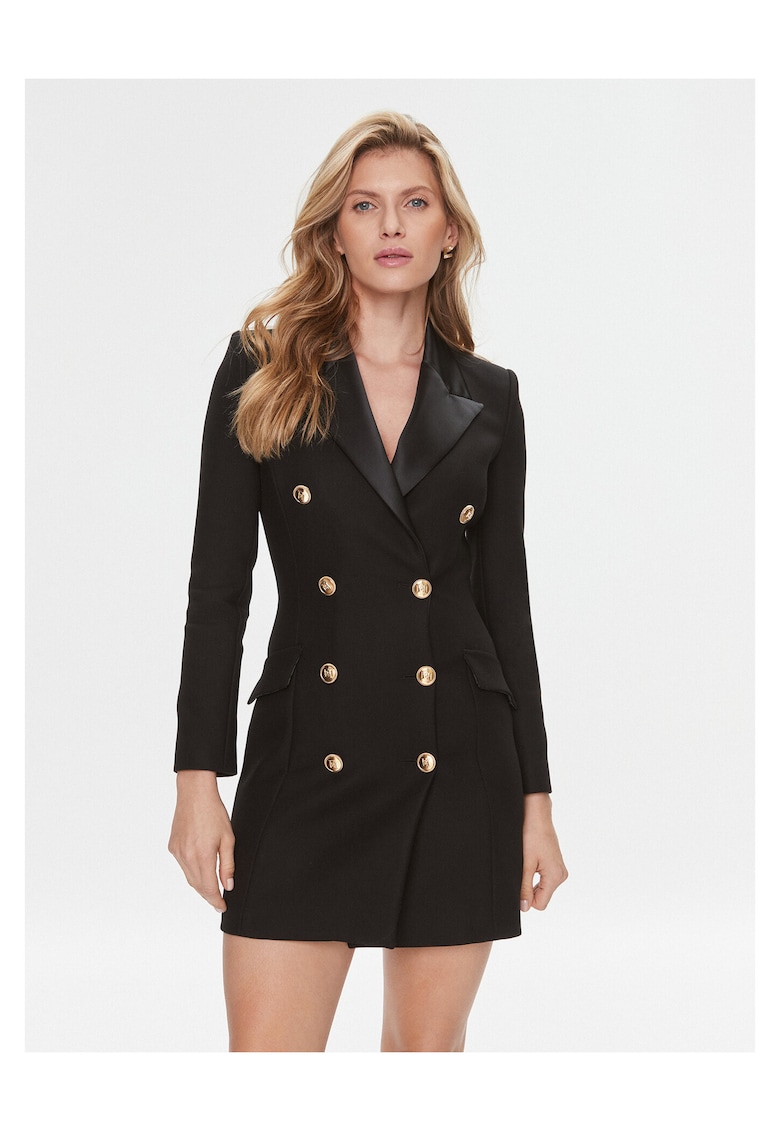 Sacou dama - negru - 63% viscoza - 35% poliamida -