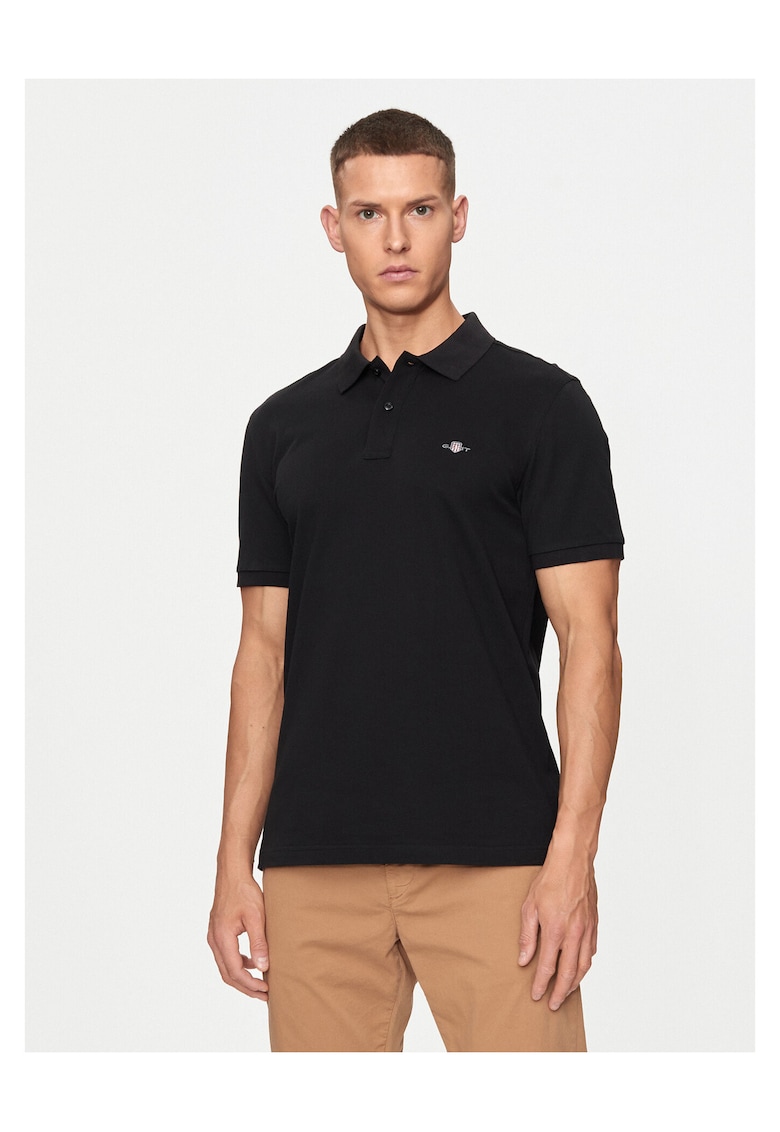 Tricou barbati - slim fit - negru - bumbac - Negru