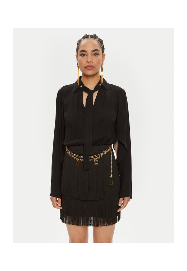 Rochie cocktail - neagra - poliester - fermoar -