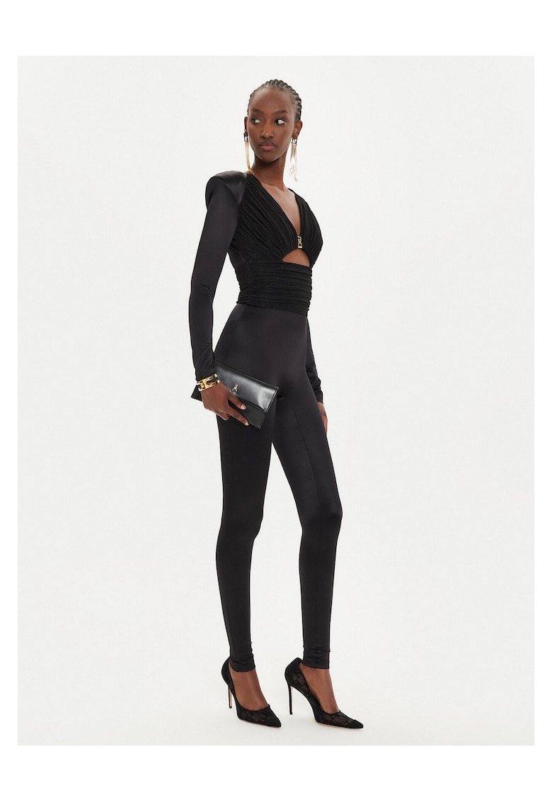 Salopeta dama - slim fit - negru - poliamida -