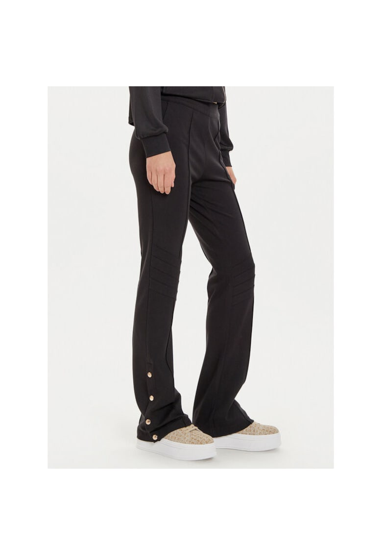 Pantaloni sport dama - material textil - negru -
