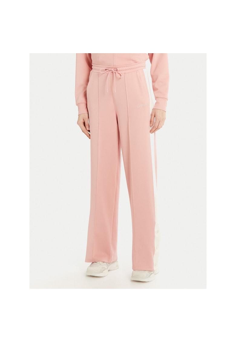 Pantaloni sport dama - poliester - roz - 92% poliester - 8% elastan