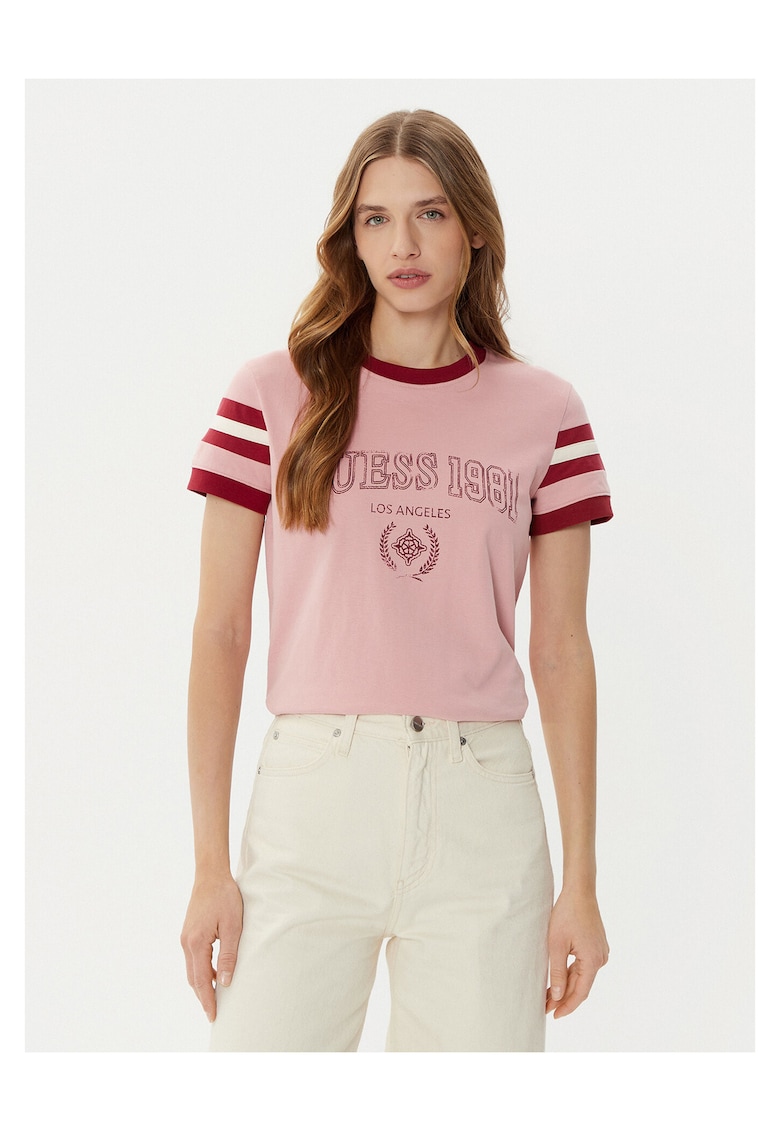Tricou dama roz - bumbac - Roz