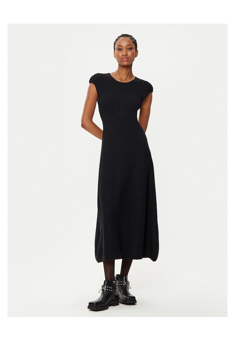 Rochie tricotata - neagra - 63% viscoza
