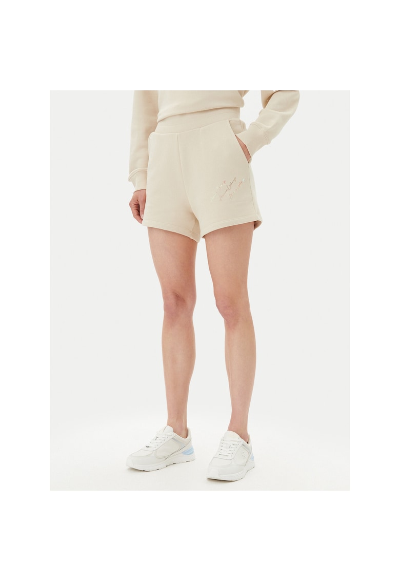 Pantaloni sport dama - bej - 76% bumbac - 24% modal