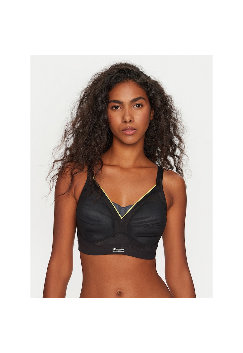 Bustiera sport - amortizor de socuri - negru - poliamida si poliester