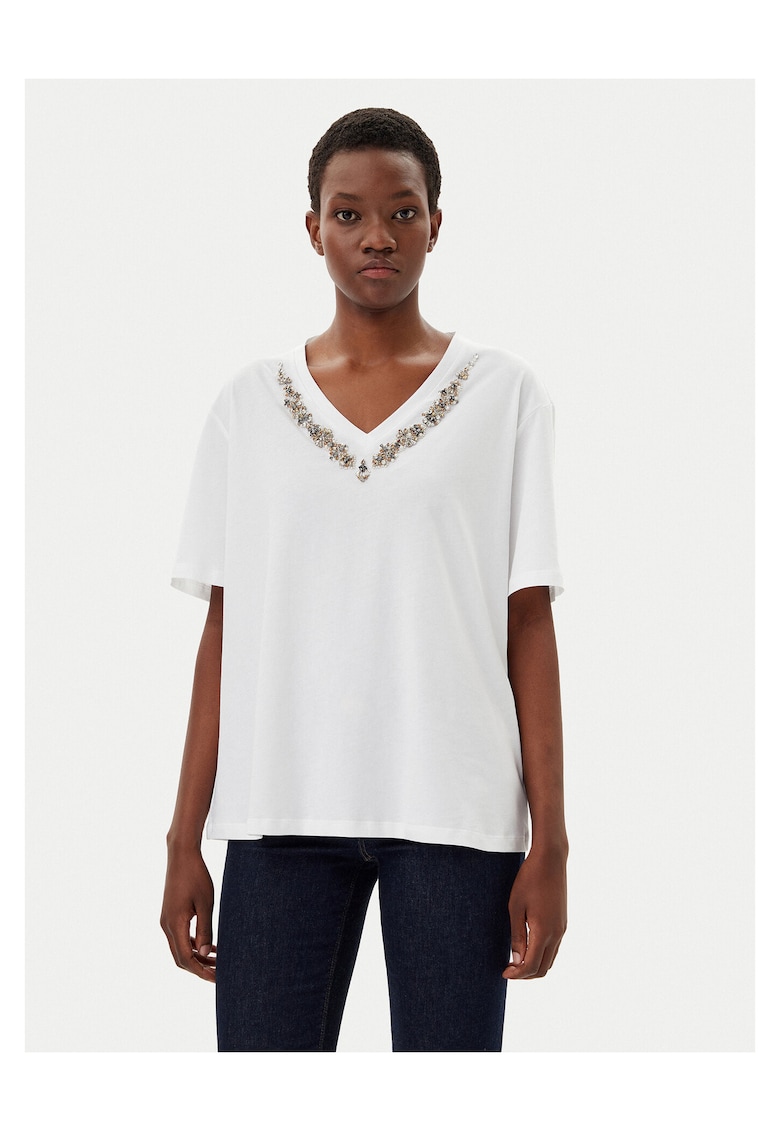 Tricou dama - din bumbac 100% - alb