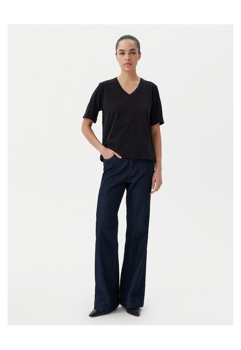 Tricou dama - bumbac - negru -