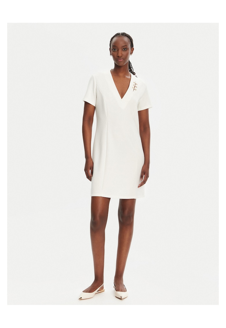 Rochie casual - 50% modal - 42% poliester - ecru