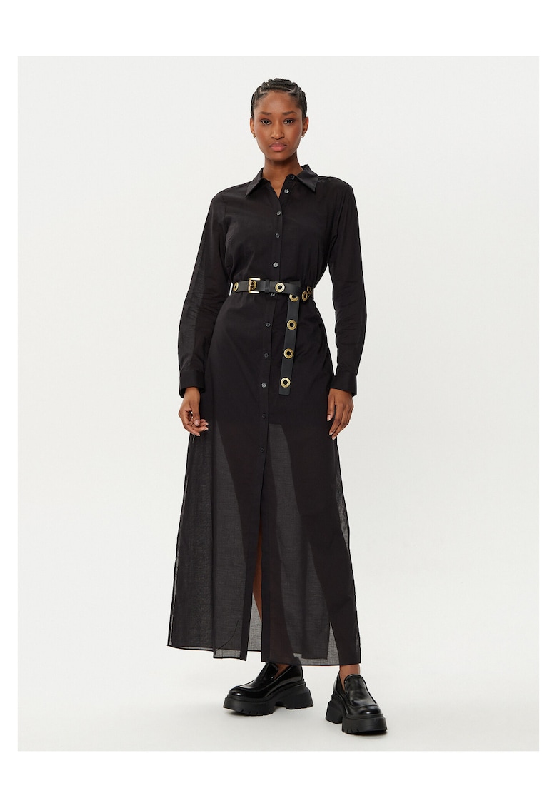 Rochie camasa - bumbac - negru - pentru femei