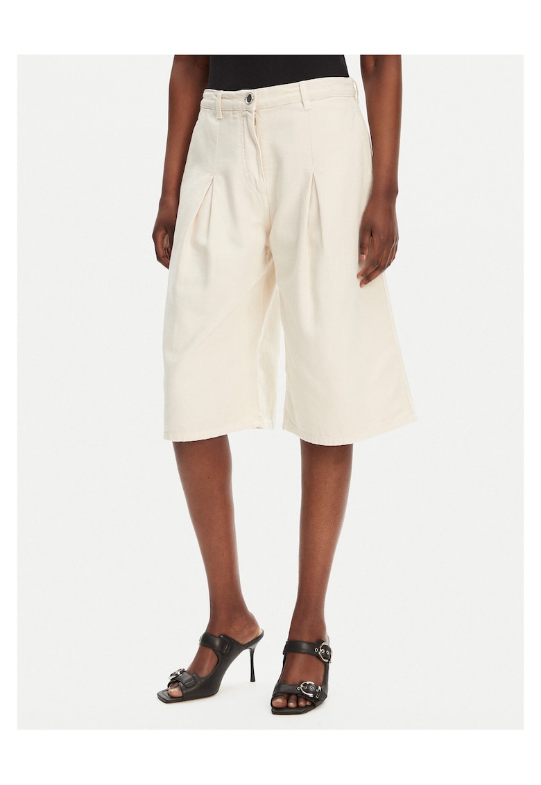 Pantaloni scurti dama - bumbac - bej -