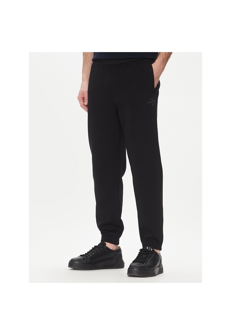 Pantaloni sport barbati - bumbac - negru - Negru