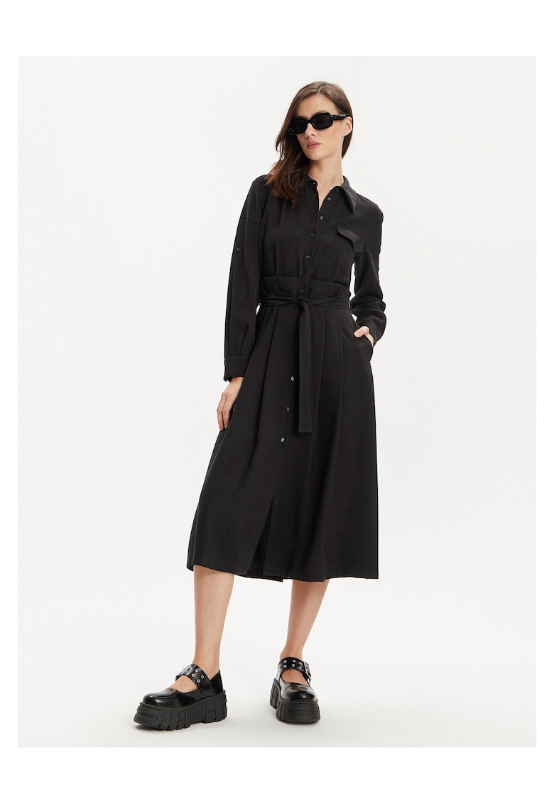 Rochie camasa Dama - - viscoza - Negru -