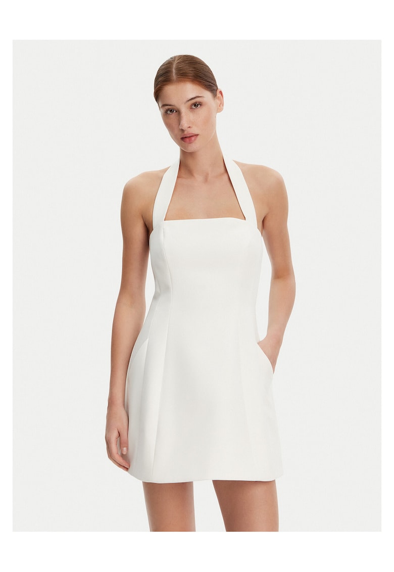 Rochie cocktail alb - poliester - pentru femei