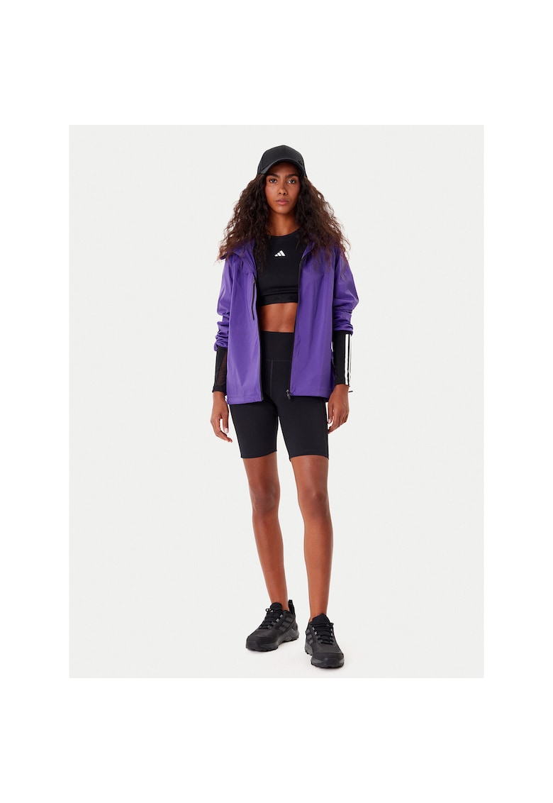 Jacheta sport dama - violet - poliester reciclat - fermoar