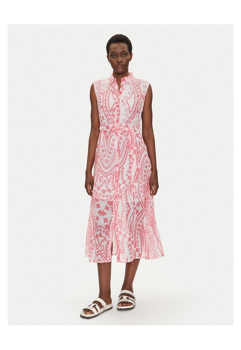 Rochie camasa Dama - iconica - Bumbac - Roz - Roz