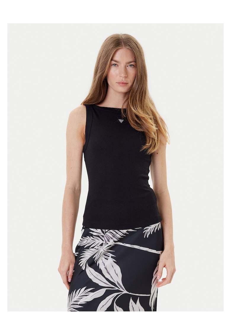 Tricou dama - negru - 67% poliester - 23% viscoza -
