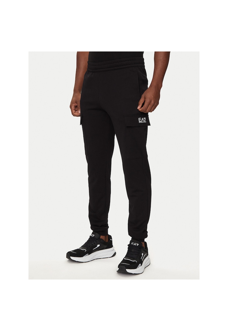 Pantaloni trening pentru barbati - bumbac - negru -