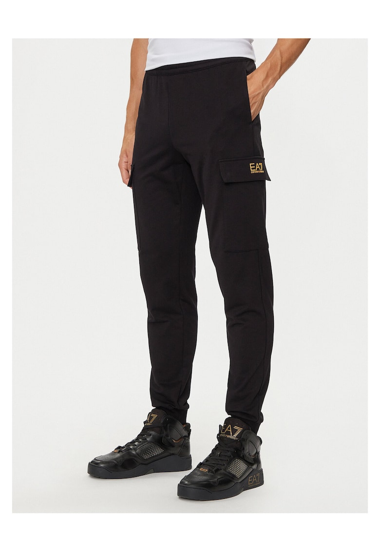 Pantaloni pentru barbati - din bumbac - culoare neagra