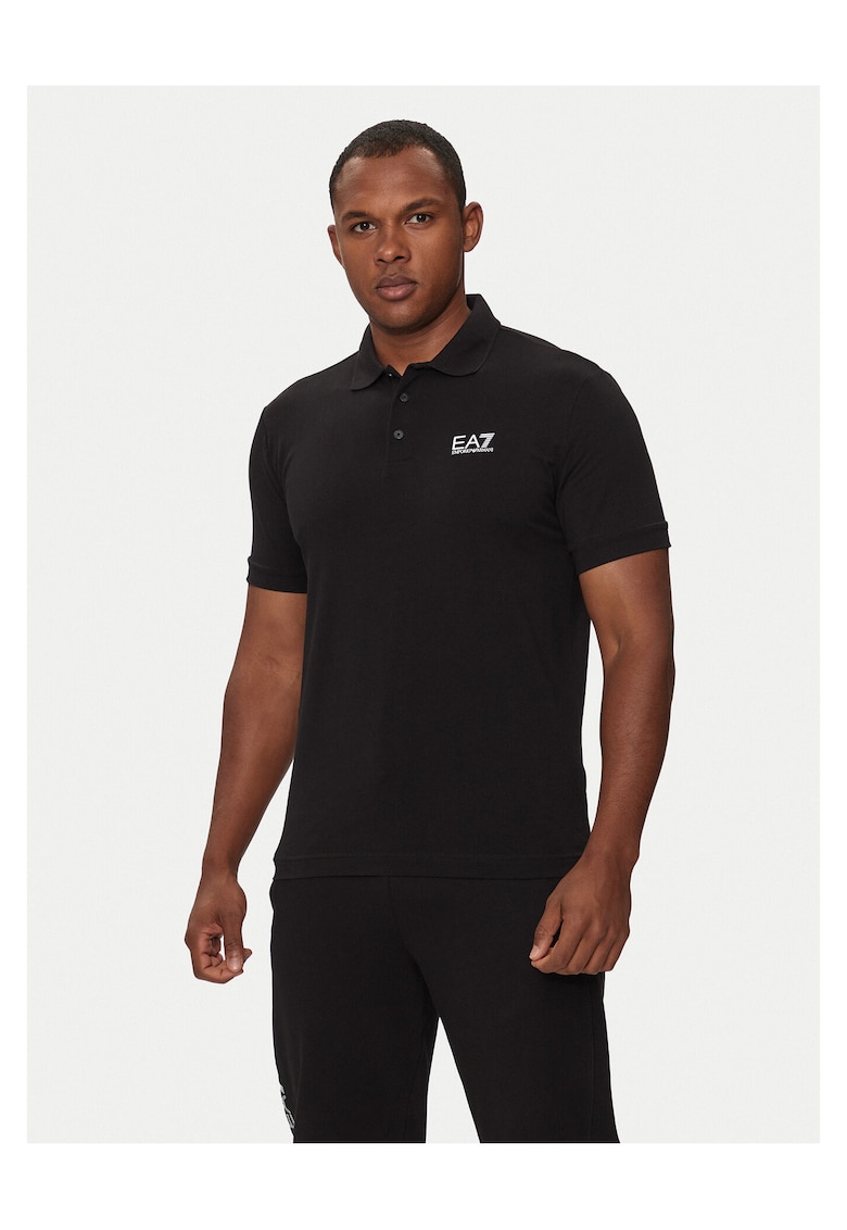 Tricou barbati - negru - 95% bumbac - 5% elastan -