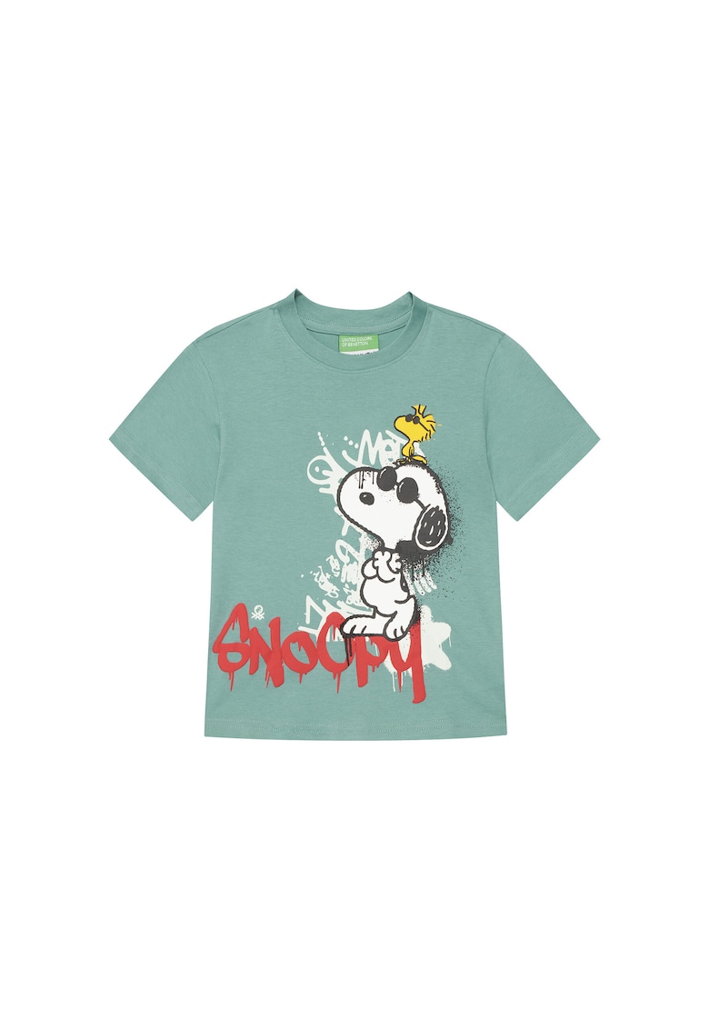 Tricou copii Benetton verde bumbac - Verde