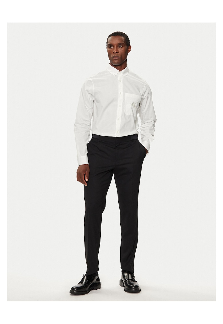 Camasa barbati - slim fit - ecru - bumbac -