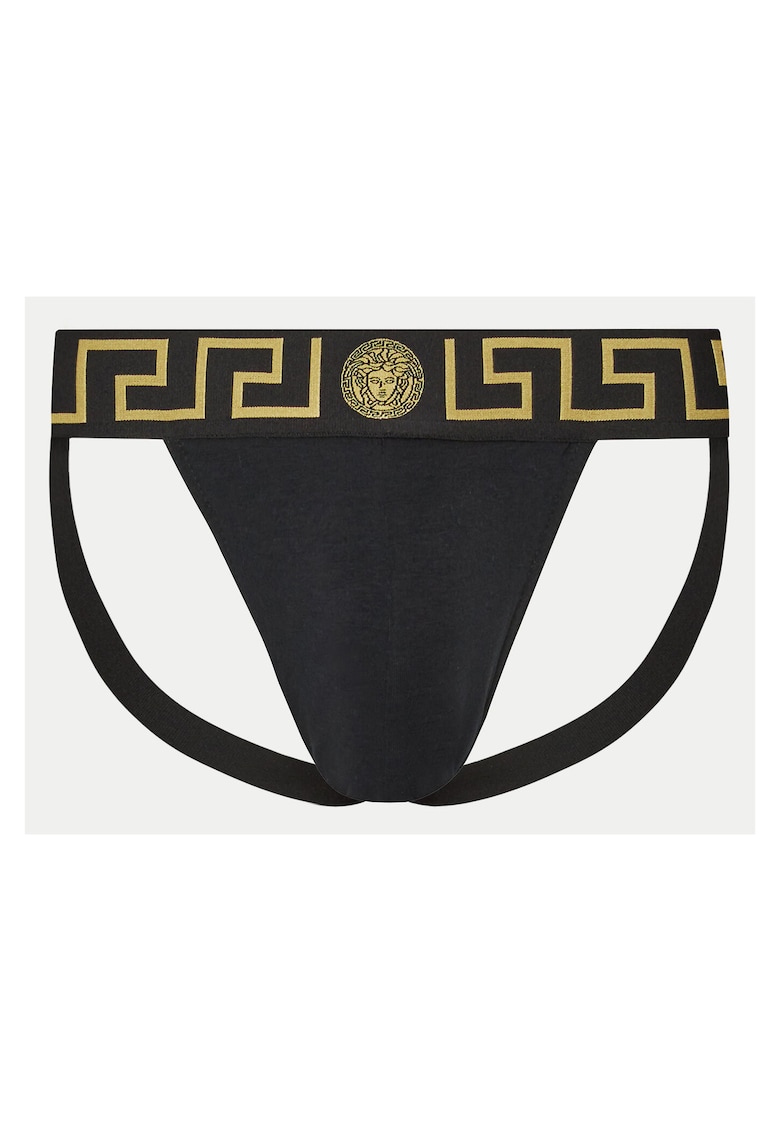 Chiloti Jock Strap Barbati - Bumbac - Negru - 94% bumbac - 6% elastan -