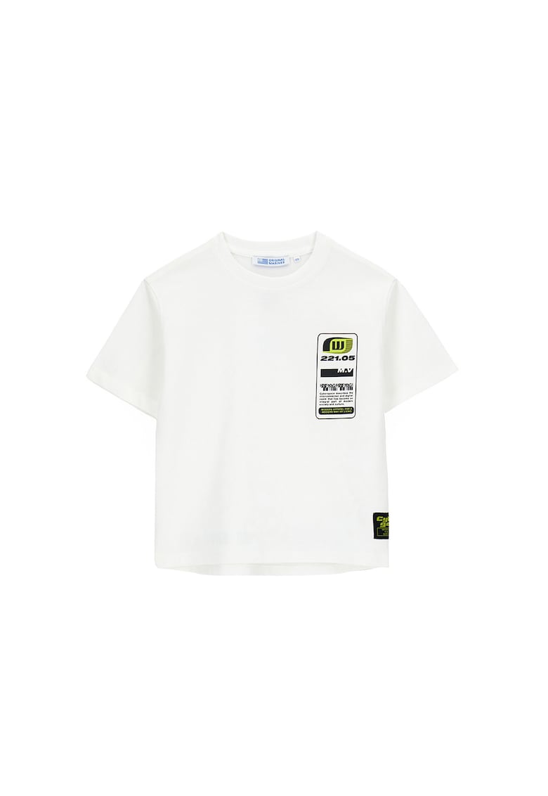 Tricou pentru baieti - bumbac 100% - Alb