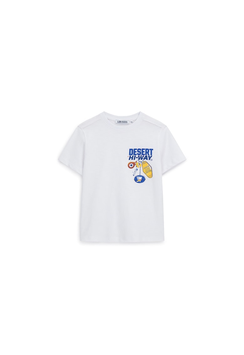 Tricou baieti - Bumbac - Alb - Alb