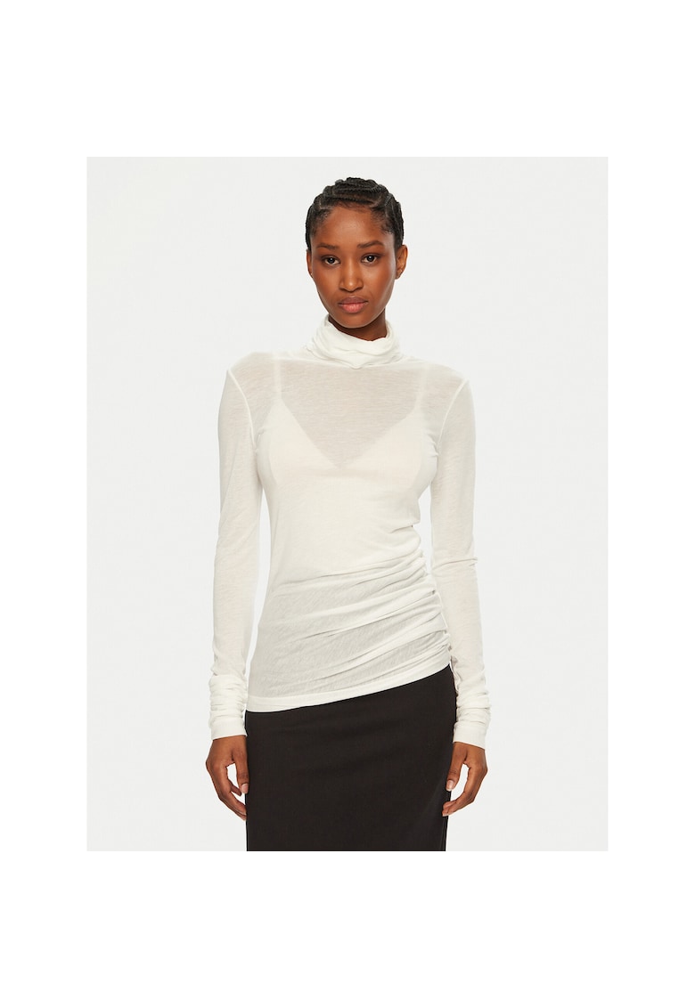Tricou sport dama - alb - 85% lyocell - 15% lana -