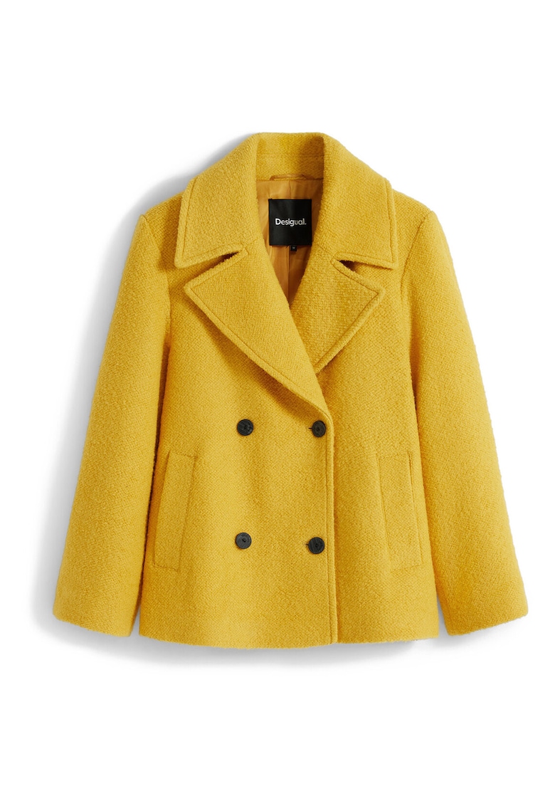 Palton dama - lana - 549879 - Galben