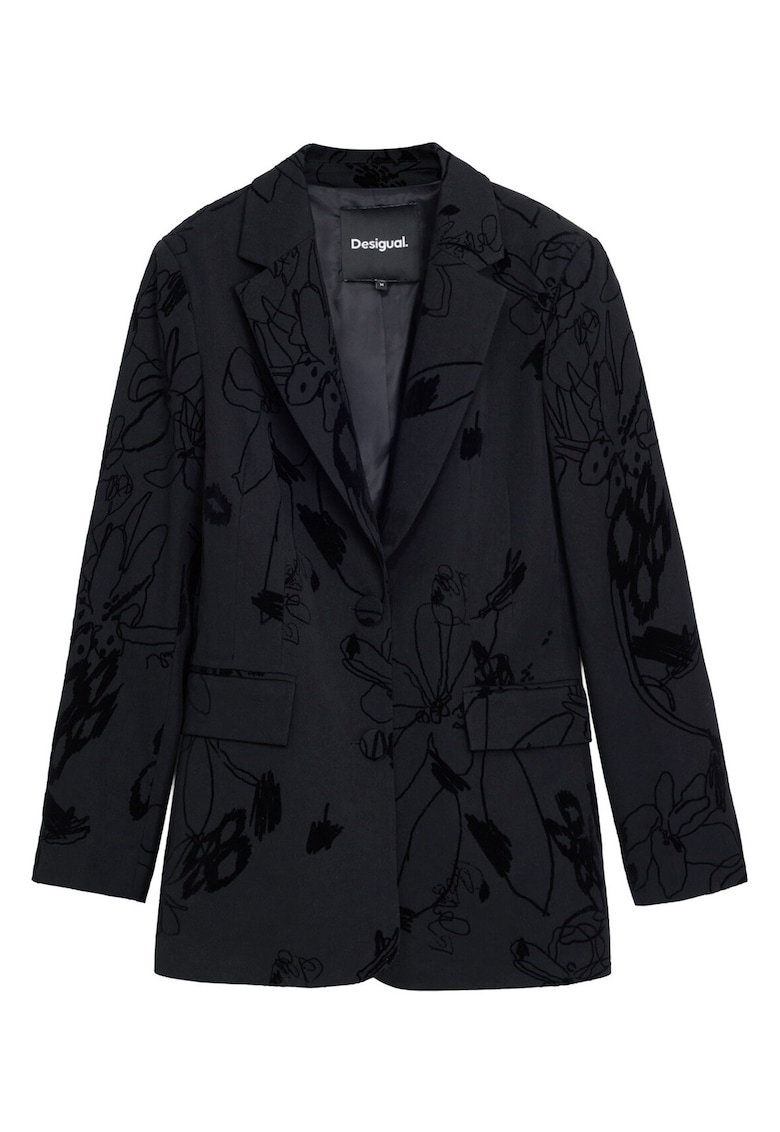 Sacou dama - negru - 76% poliester - 20% viscoza