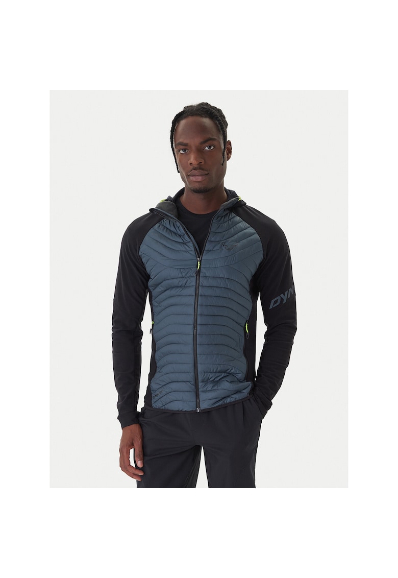Geaca outdoor barbati - poliamida reciclata - negru - fermoar -