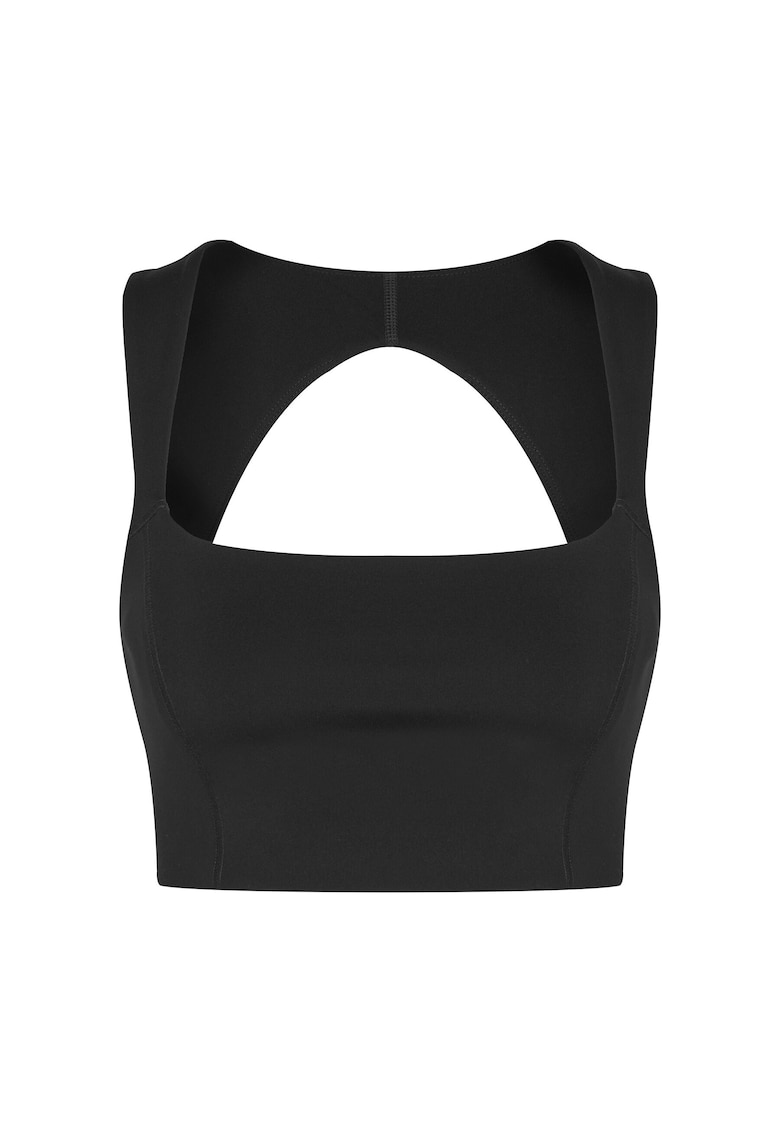 Bustiera sport dama - negru - poliester reciclat - elastan